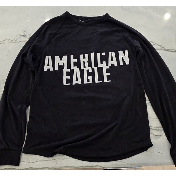 American Eagle Outfitters Active Flex Long Sleeve Shirt Callout Size M - Picture 1 of 8